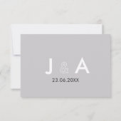 Minimalistische bruiloft RSVP Kaarten (Achterkant)