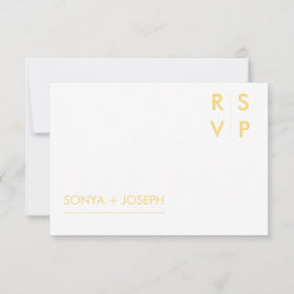 Minimalistische bruiloft RSVP Kaarten