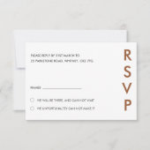 Minimalistische bruiloft RSVP Kaarten (Voorkant)
