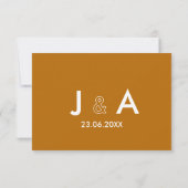 Minimalistische bruiloft RSVP Kaarten (Achterkant)