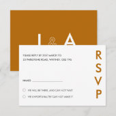 Minimalistische bruiloft RSVP Kaarten (Voorkant / Achterkant)