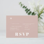 Minimalistische bruiloft RSVP Kaarten (Staand voorkant)