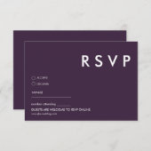 Minimalistische bruiloft RSVP Kaarten (Voorkant / Achterkant)