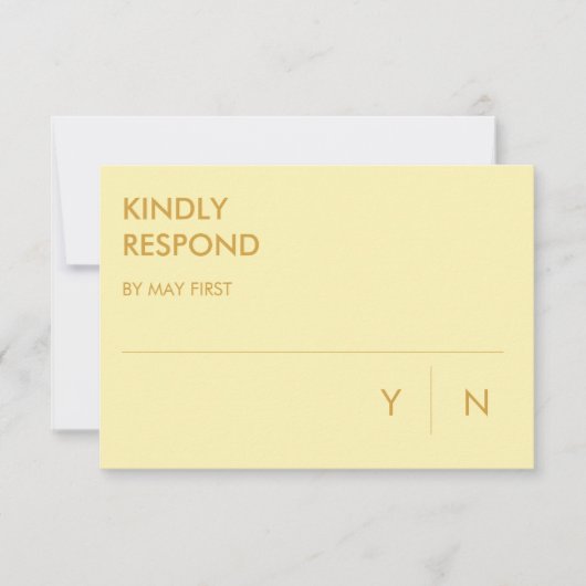 Minimalistische bruiloft RSVP Kaarten (Voorkant)