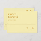 Minimalistische bruiloft RSVP Kaarten (Voorkant / Achterkant)