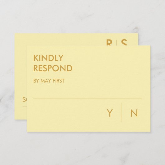 Minimalistische bruiloft RSVP Kaarten (Voorkant / Achterkant)