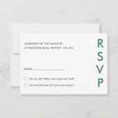 Minimalistische bruiloft RSVP Kaarten (Voorkant)