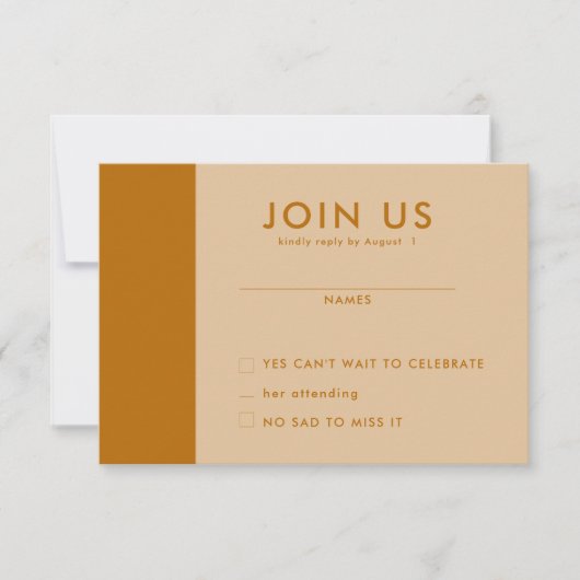 Minimalistische bruiloft RSVP Kaarten (Voorkant)