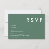 Minimalistische bruiloft RSVP Kaarten (Voorkant)