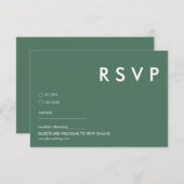 Minimalistische bruiloft RSVP Kaarten (Voorkant / Achterkant)