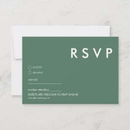 Minimalistische bruiloft RSVP Kaarten