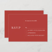 Minimalistische bruiloft RSVP Kaarten (Voorkant / Achterkant)