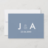 Minimalistische bruiloft RSVP Kaarten (Achterkant)