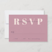 Minimalistische bruiloft RSVP Kaarten (Achterkant)