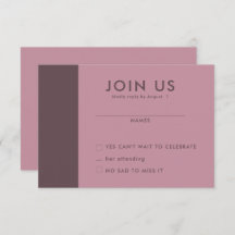 Minimalistische bruiloft RSVP Kaarten