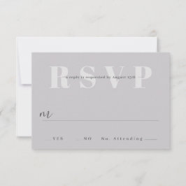 Minimalistische bruiloft RSVP Kaarten