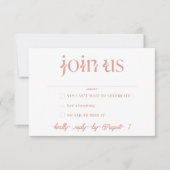 Minimalistische bruiloft RSVP Kaarten (Voorkant)