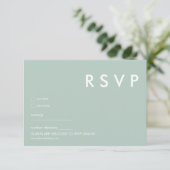 Minimalistische bruiloft RSVP Kaarten (Staand voorkant)