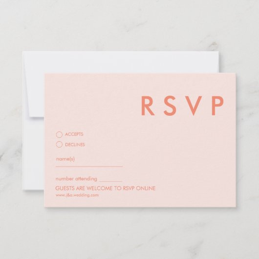 Minimalistische bruiloft RSVP Kaarten (Voorkant)