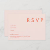 Minimalistische bruiloft RSVP Kaarten (Voorkant / Achterkant)