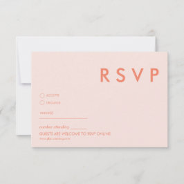 Minimalistische bruiloft RSVP Kaarten