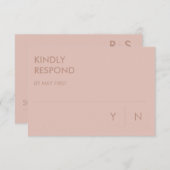 Minimalistische bruiloft RSVP Kaarten (Voorkant / Achterkant)