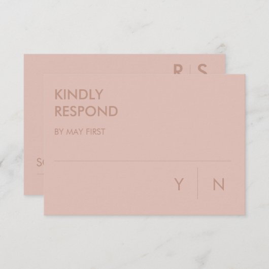 Minimalistische bruiloft RSVP Kaarten (Voorkant / Achterkant)