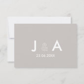 Minimalistische bruiloft RSVP Kaarten (Achterkant)