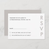 Minimalistische bruiloft RSVP Kaarten (Voorkant / Achterkant)