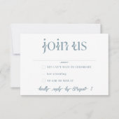 Minimalistische bruiloft RSVP Kaarten (Voorkant)