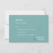 Minimalistische bruiloft RSVP Kaarten (Voorkant)