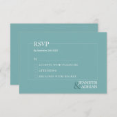 Minimalistische bruiloft RSVP Kaarten (Voorkant / Achterkant)