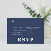 Minimalistische bruiloft RSVP Kaarten (Staand voorkant)