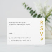 Minimalistische bruiloft RSVP Kaarten (Staand voorkant)