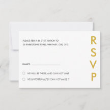 Minimalistische bruiloft RSVP Kaarten