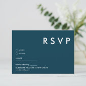 Minimalistische bruiloft RSVP Kaarten (Staand voorkant)