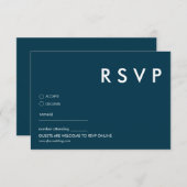 Minimalistische bruiloft RSVP Kaarten (Voorkant / Achterkant)