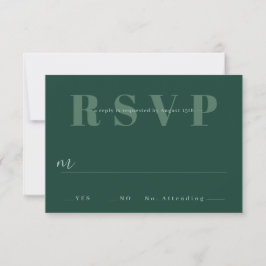 Minimalistische bruiloft RSVP Kaarten