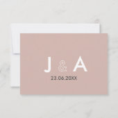 Minimalistische bruiloft RSVP Kaarten (Achterkant)