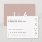 Minimalistische bruiloft RSVP Kaarten (Voorkant / Achterkant)