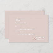 Minimalistische bruiloft RSVP Kaarten (Voorkant / Achterkant)