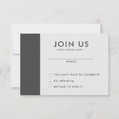 Minimalistische bruiloft RSVP Kaarten (Voorkant)