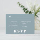Minimalistische bruiloft RSVP Kaarten (Staand voorkant)