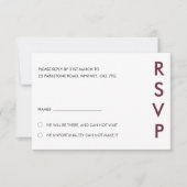Minimalistische bruiloft RSVP Kaarten (Voorkant)