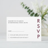 Minimalistische bruiloft RSVP Kaarten (Staand voorkant)