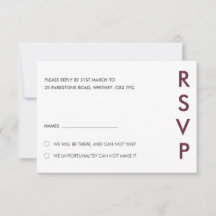Minimalistische bruiloft RSVP Kaarten