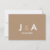 Minimalistische bruiloft RSVP Kaarten (Achterkant)