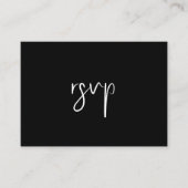 Minimalistische bruiloft RSVP QR Code Enclosure Ka Informatiekaartje (Voorkant)