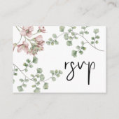 Minimalistische bruiloft RSVP QR Code Enclosure Ka Informatiekaartje (Achterkant)