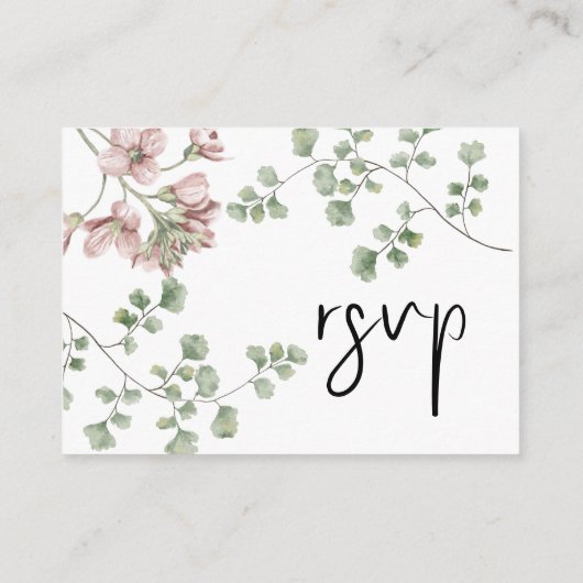 Minimalistische bruiloft RSVP QR Code Enclosure Ka Informatiekaartje (Achterkant)